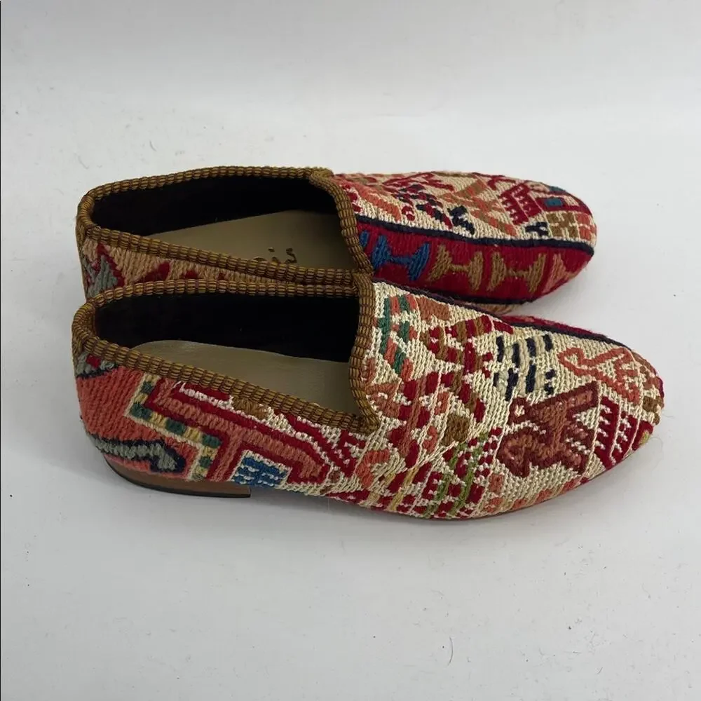 NWT Artemis Design Co. woven tapestry slip on loafer shoes sz 6